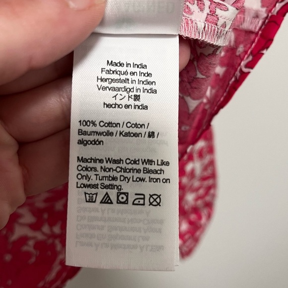 J. Crew Button-front ruffleneck popover in blushing meadow cotton poplin NWT - Picture 9 of 13